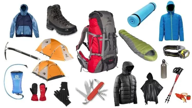 Mountaineering equipment for Point Lenana